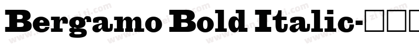 Bergamo Bold Italic字体转换